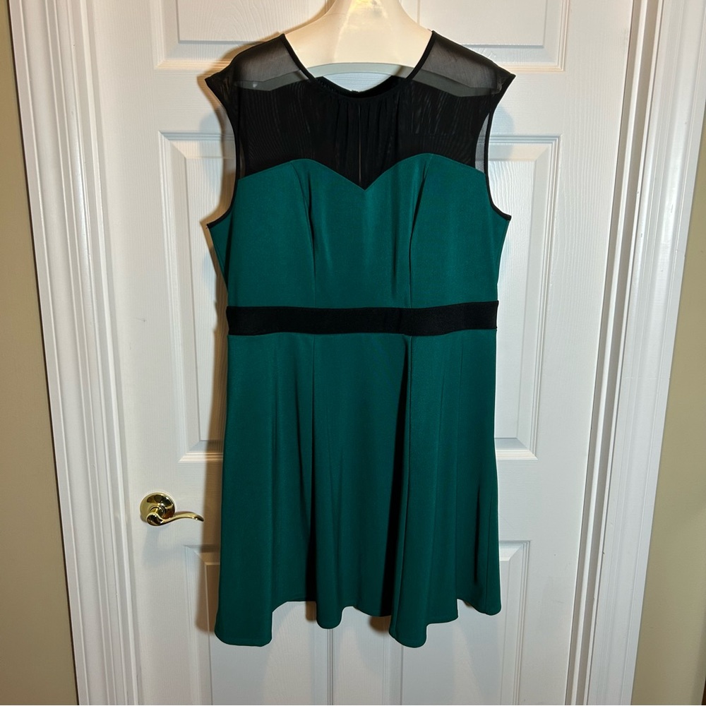 Paper Doll Mesh Top A-line Dress